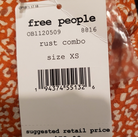 Free People Celia Printed Blouse Size: XS - Picture 15 of 15